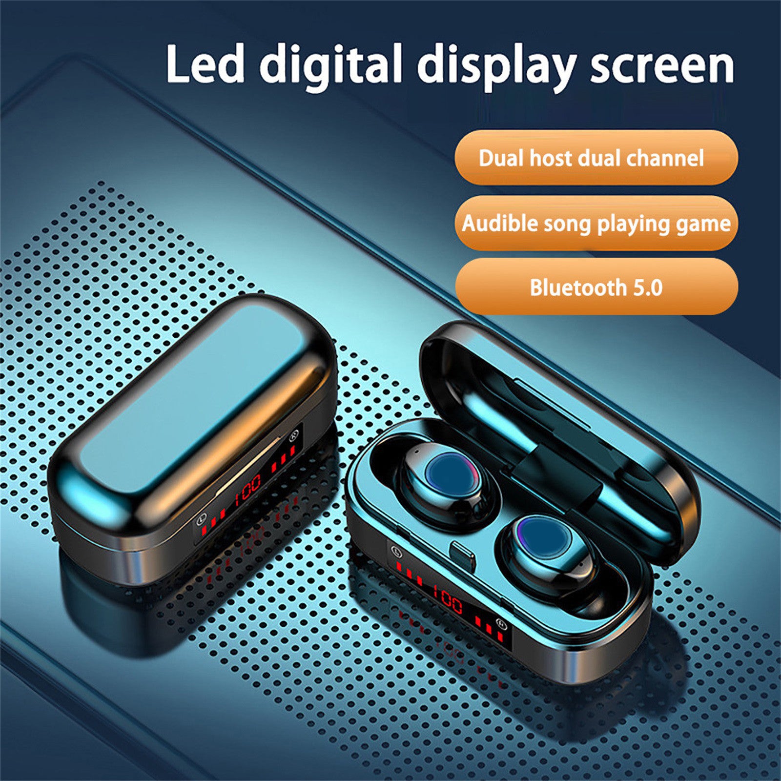Wireless Bluetooth Touch Headset Mini Binaural Cross Border Tws Battery Display 5.0 Wireless Bluetooth Touch Headset Mini Binaural Cross Border Tws Battery Display 5.0